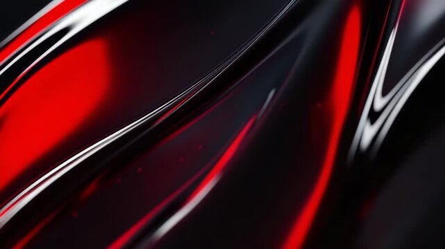 Macro close up photo od red one texture in crystal glass on black background.Close up.AI Generative.