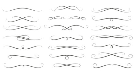 Obraz premium Elegant decorative flourishes and dividers enhance any design project with classic style