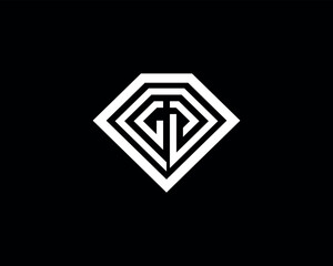 GLC shape logo design vector