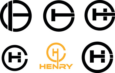 H shape design logo vector