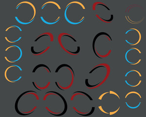 Various round shape circle vector file