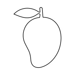 Pear isolated on white background vector illustration with apple and leaf icon
