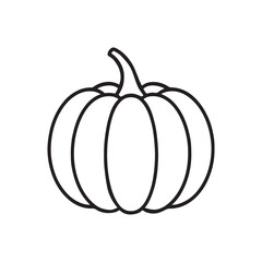 Pumpkin isolated on white background for autumn harvest and decoration