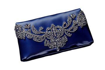beautiful lailic clutch with silver stone work