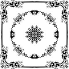 vintage floral frame