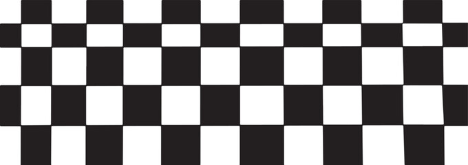 Naklejka premium Black and white checkered flag pattern, vector graphic design on an isolated background. Racing checkered flag symbol for car speed race or competition.eps
