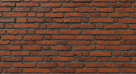 Obraz premium A brick wall composed of irregularly shaped redbrown bricks with dark mortar between them