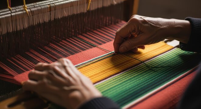 Celebrating hispanic heritage month with traditional weaving and vibrant colors