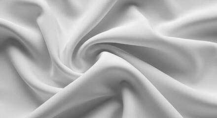 Obraz premium Pristine, elegant white textured paper or fabric, intricately crumpled and folded in a macro close-up studio shot with soft lighting and sharp focus. Concept for versatile corporate branding