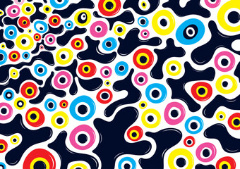 abstract pattern, print background, wallpaper with colorful circles