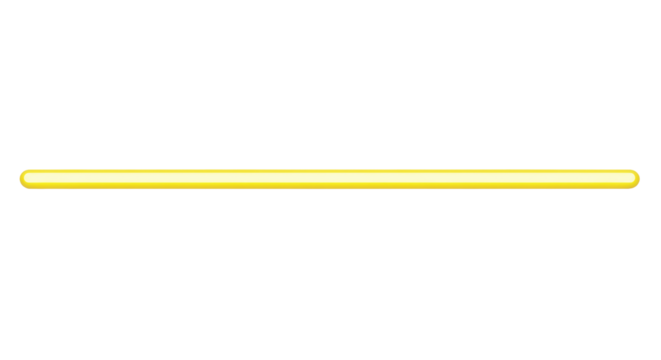 Bright, horizontal yellow line with soft ethereal glow and sharp white stripe, against transparent void with copy space, eye-level, minimalist, modern, clean, and forward-thinking design concept