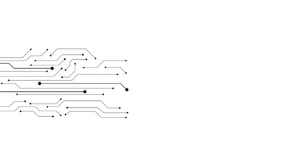 Abstract futuristic circuit board Illustration, Circuit board with various technology elements. Circuit board pattern for technology background. Vector illustration
