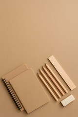 cardboard box and pencil