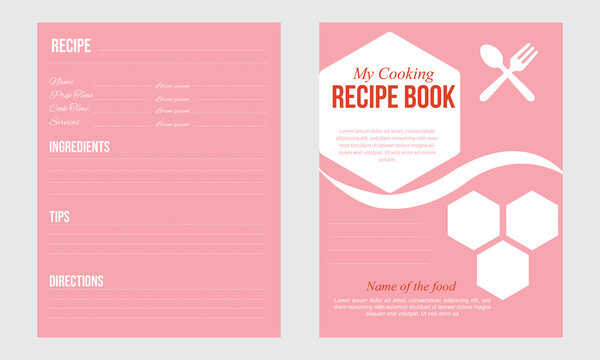 professional recipe book design template