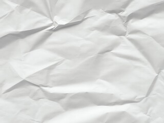 Obraz premium Close up textured background of crumpled white paper with shadows