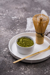 Japanese matcha green tea powder