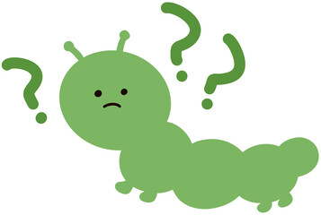 Cute Curious Caterpillar Character Illustration