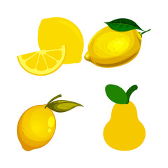 Large collection of fruit and vegetable vector icons. Set includes exotic tropical fruits, citrus, and vegetables like durian, papaya, onion, and pumpkin for healthy food and grocery designs.