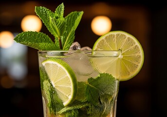 Refreshing cocktail with lime and mint (1)