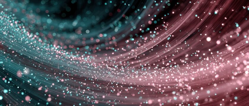 Edge Computing Pathways : Multiple bandwidth channels splitting into specialized network slices with luminous data particles

