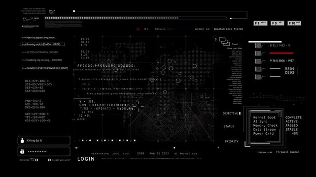 HUD map template Technology viewfinder Elements Sci Fi data programming code.. data text