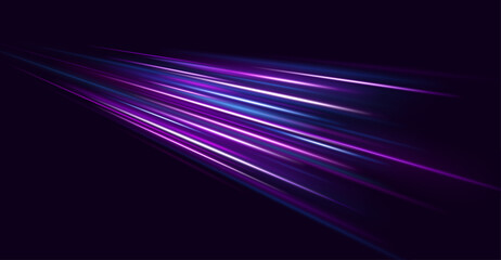 Cyberspace unfolds in a glowing ray of flash and power, exploding with a sudden burst of energy. Abstract motion creates a vibrant flow of futuristic speed. © FlammaChe