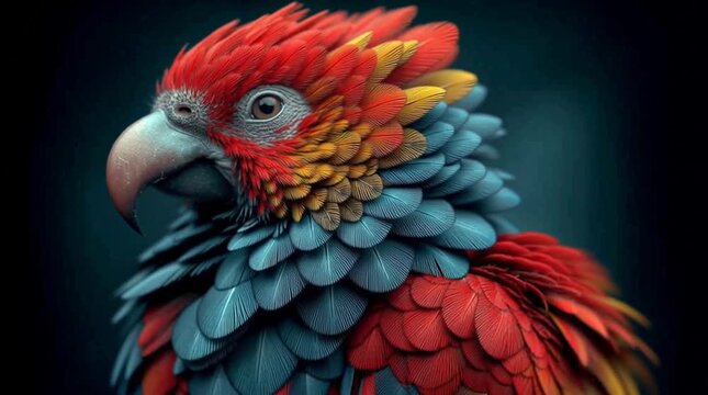 A parrot bird with a colorful feathers that resemble generative ai
