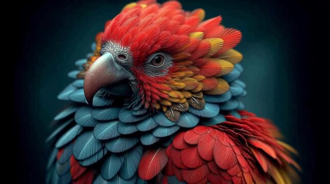 A parrot bird with a colorful feathers that resemble generative ai