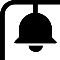 Fototapeta premium Simple hanging bell illustration on white background