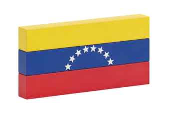 Photo of venezuelan flag on white