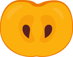 과일-감-단감-감 단면-감 반쪽-감 씨-과일 씨-한국 과일