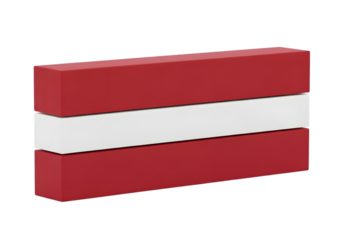 Photo of latvia flag on white