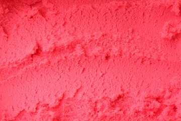 Delicious raspberry sorbet as background, top view