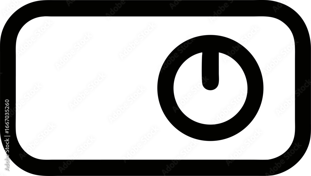 Poster toggle switch button on and off with white background