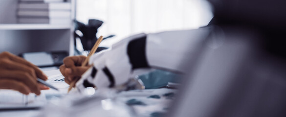 Business teams integrating AI-powered analytics into corporate planning to optimize financial insights and refine marketing strategies. Noogenesis AI