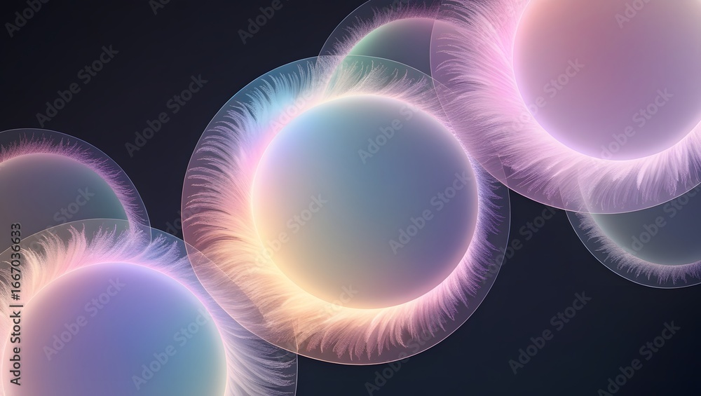 Aufkleber abstract gradient circles background with modern design