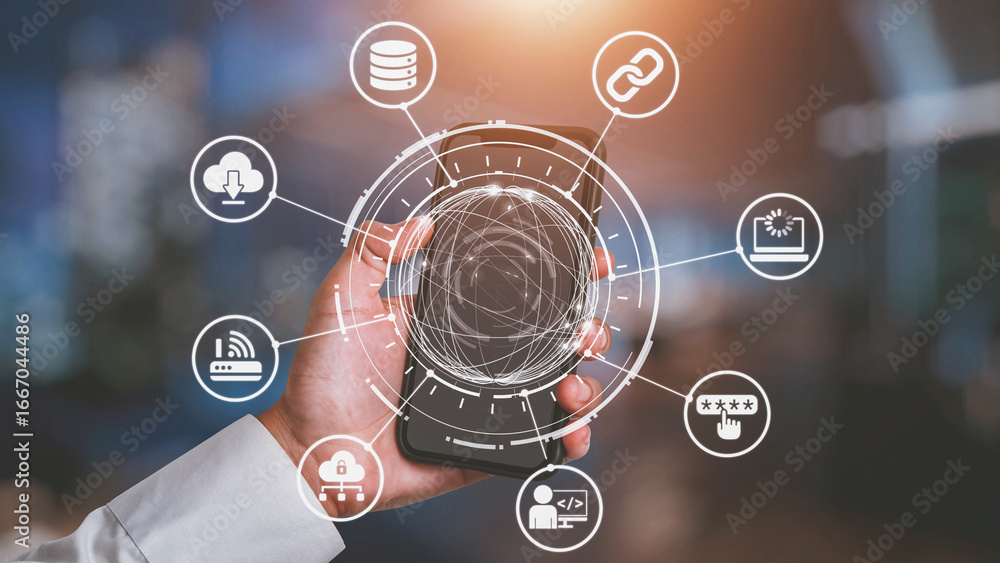 Poster cloud computing, cloud strategy, and cloud technology transforming digital infrastructure with scala