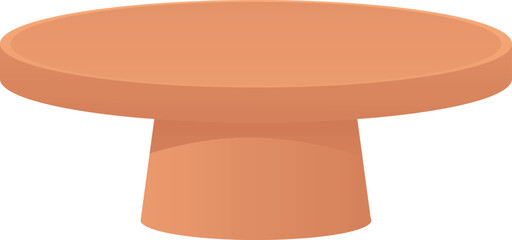 Naklejka na ściany i meble Cake stand flat vector icon, serving plate for sweet pastry and dessert bakery showcase tray pedestal isolated