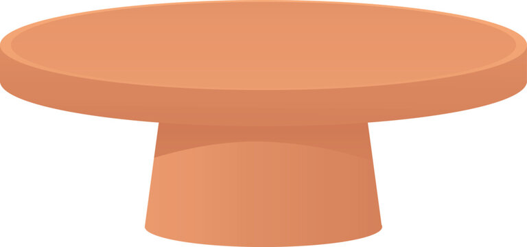 Cake stand flat vector icon, serving plate for sweet pastry and dessert bakery showcase tray pedestal isolated