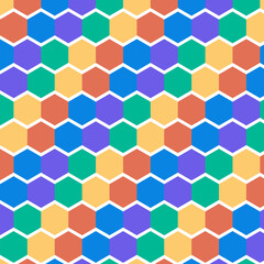 Geometric honeycomb colorful pattern texture background