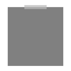 Grey paper sheet isolated on transparent background