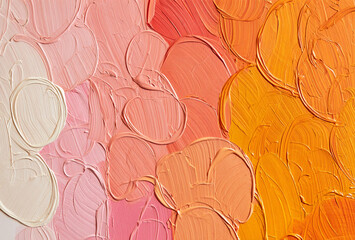 Abstract textured background with warm gradient of pink to orange colors