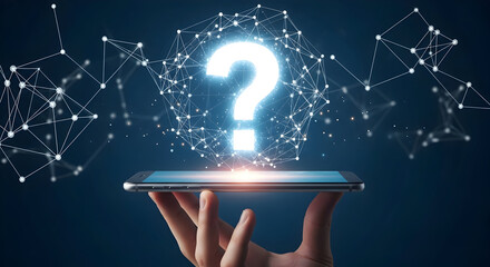 Unlocking Answers Finding Solutions Through Digital Technology Innovative Question Mark Concept