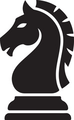 Chess knight icon symbol vector 
