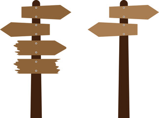 Wooden signposts pointing in different directions