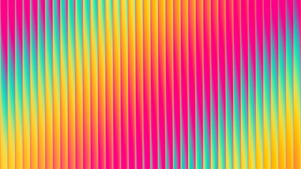 Bright rainbow gradient with hot colorful vibes. Colorful ribbed fractal glass shimmers with energy of summer warmth and joy. Summer festival of colors in abstract waves. Summer hues in color symphony