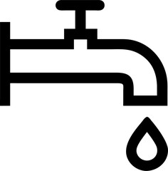 Clean water faucet with a single dripping droplet on white