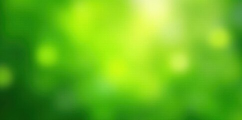 Abstract green bokeh, nature blur Soft, vibrant, springtime feel , glow, green abstract background
