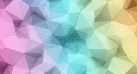 Fototapeta premium Abstract geometric background featuring a mosaic of colorful, interconnected triangular shapes.