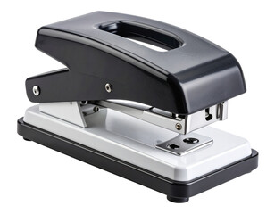  Realistic Metal Office Hole Punch with Ergonomic Handle, Transparent Background